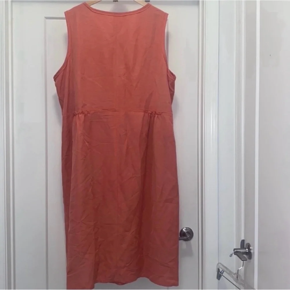 🧡 TALBOTS Orange Sleeveless Dress - Size 24W - Picture 3 of 5